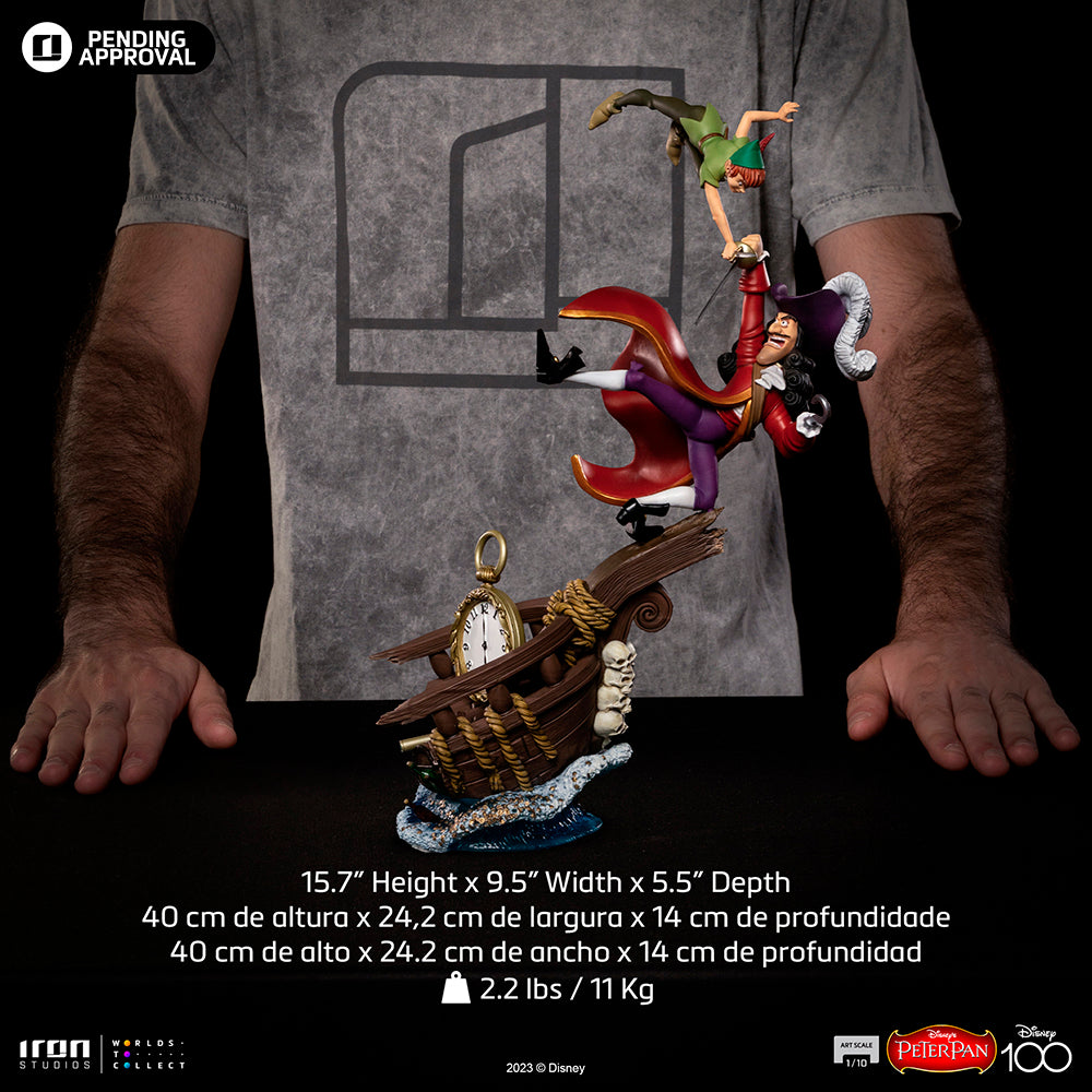 Estátua Peter Pan - Disney 100TH - Peter Pan - Art Scale 1/10 - Iron Studios