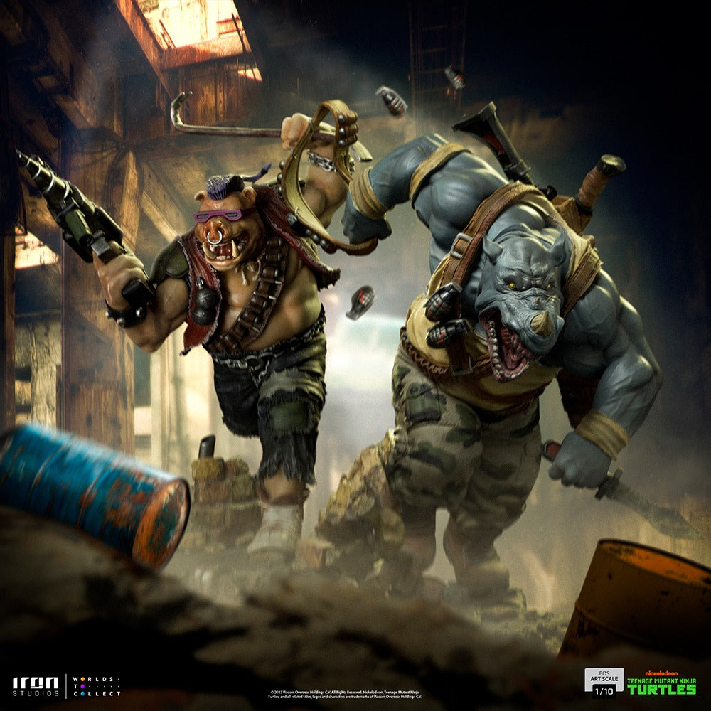 Estátua Rocksteady - TMNT - BDS - Art Scale 1/10 - Iron Studios