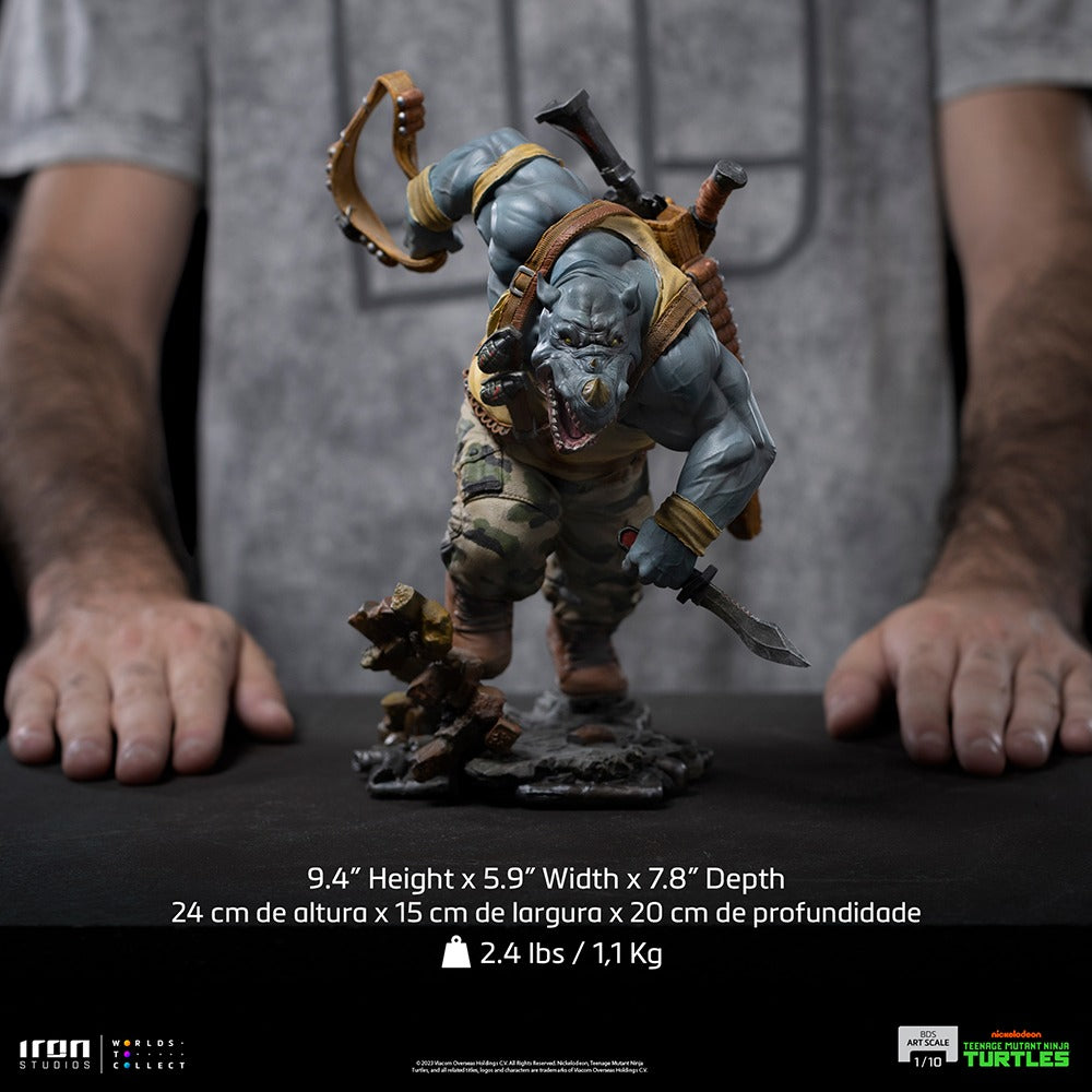 Estátua Rocksteady - TMNT - BDS - Art Scale 1/10 - Iron Studios