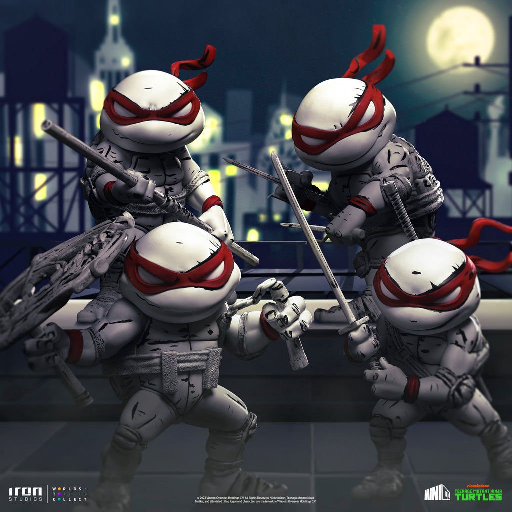 Estátua Donatello Comics  Black and White - TMNT - MiniCo - Iron Studios