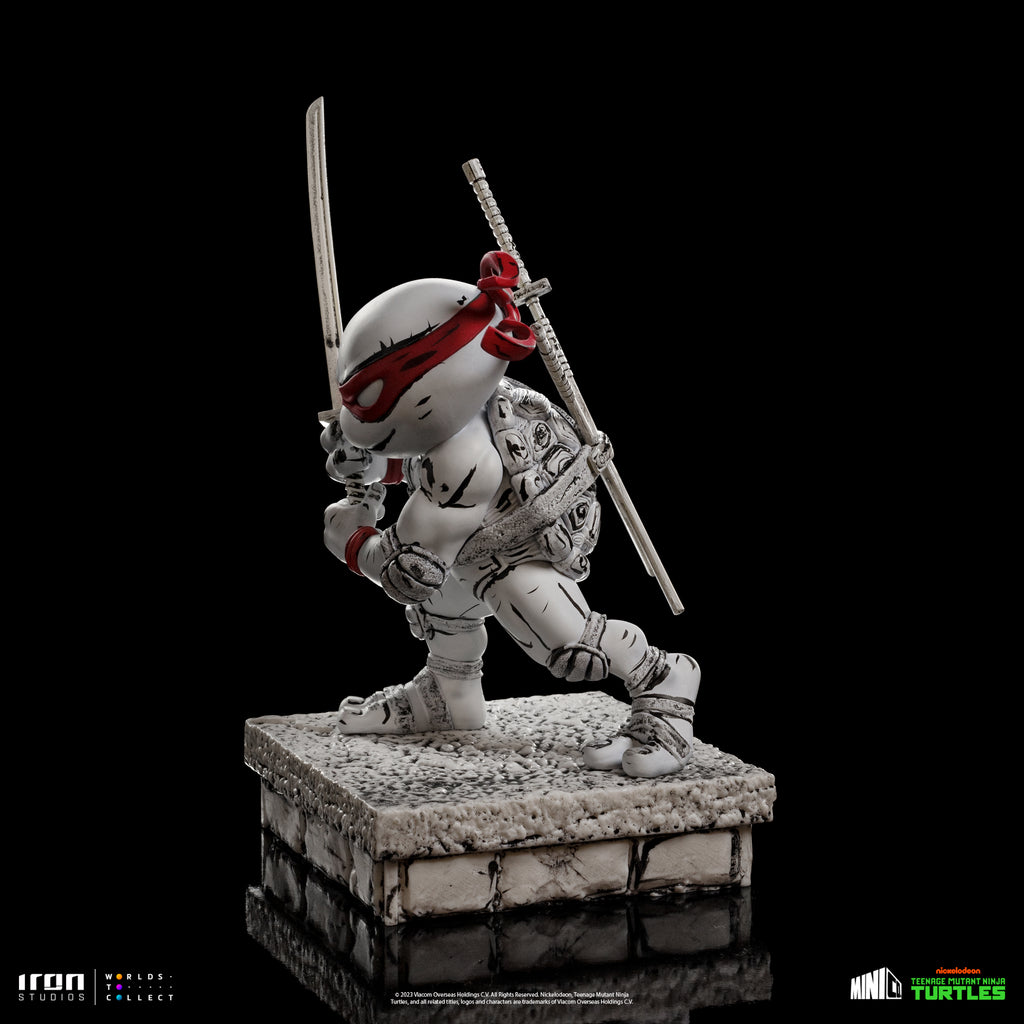 Estátua Leonardo Comics Black and White - TMNT - MiniCo - Iron Studios