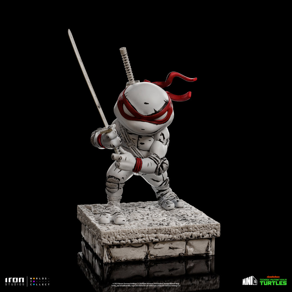 Estátua Leonardo Comics Black and White - TMNT - MiniCo - Iron Studios