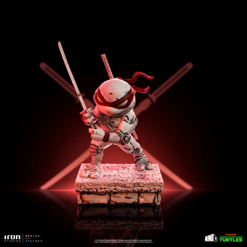 Estátua Leonardo Comics Black and White - TMNT - MiniCo - Iron Studios