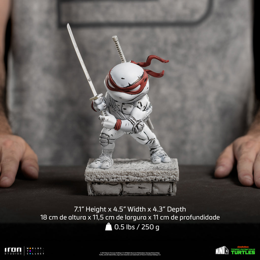 Estátua Leonardo Comics Black and White - TMNT - MiniCo - Iron Studios