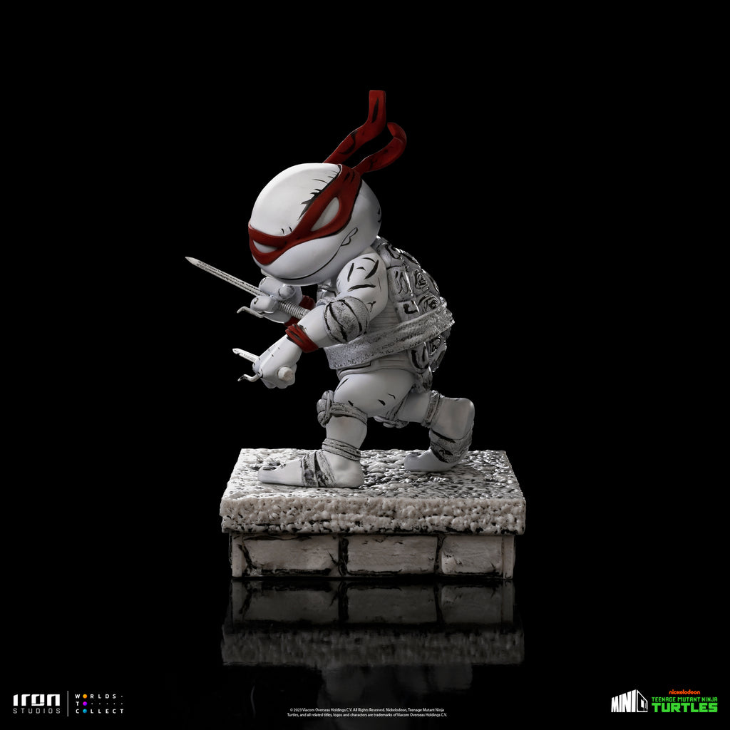 Estátua Raphael Comics Black and White - TMNT - MiniCo - Iron Studios