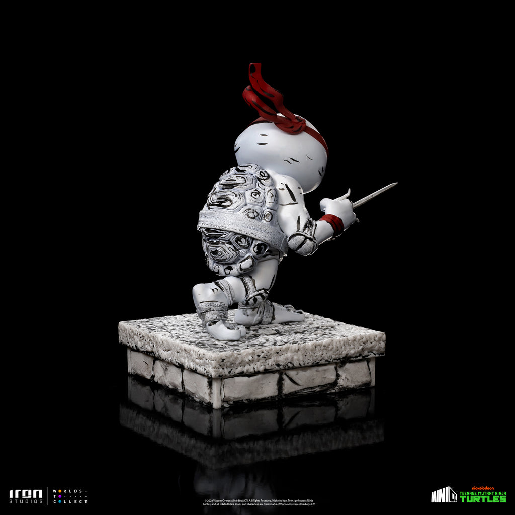 Estátua Raphael Comics Black and White - TMNT - MiniCo - Iron Studios
