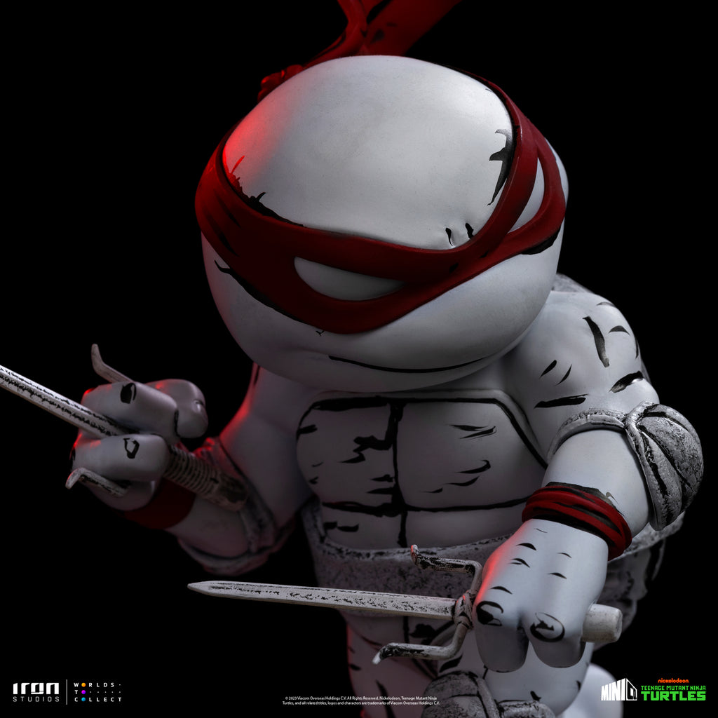 Estátua Raphael Comics Black and White - TMNT - MiniCo - Iron Studios