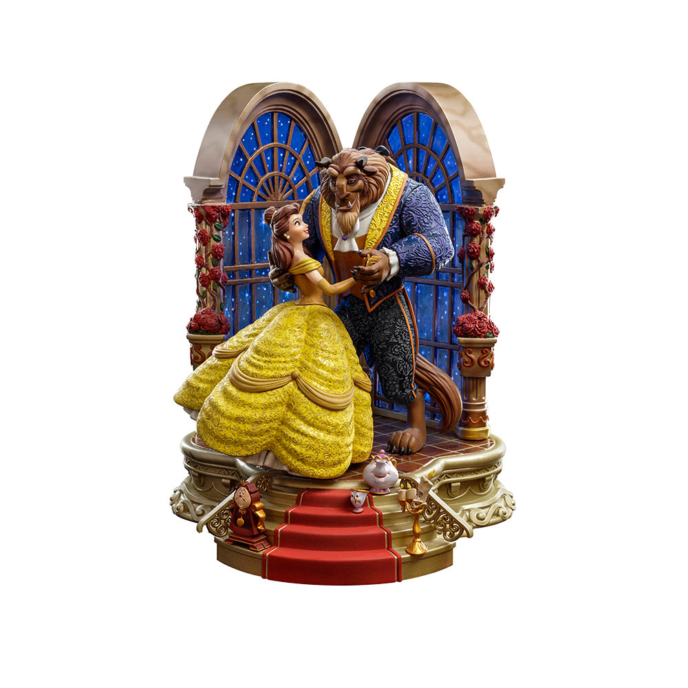 Estátua A Bela e a Fera Deluxe - Disney 100th - A Bela e a Fera - Art Scale 1/10 - Iron Studios