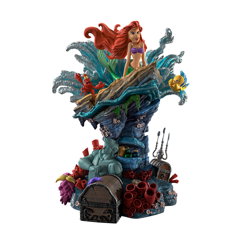 Estátua Pequena Sereia Deluxe - Disney 100Th - Pequena Sereia - Art Scale 1/10 - Iron Studios