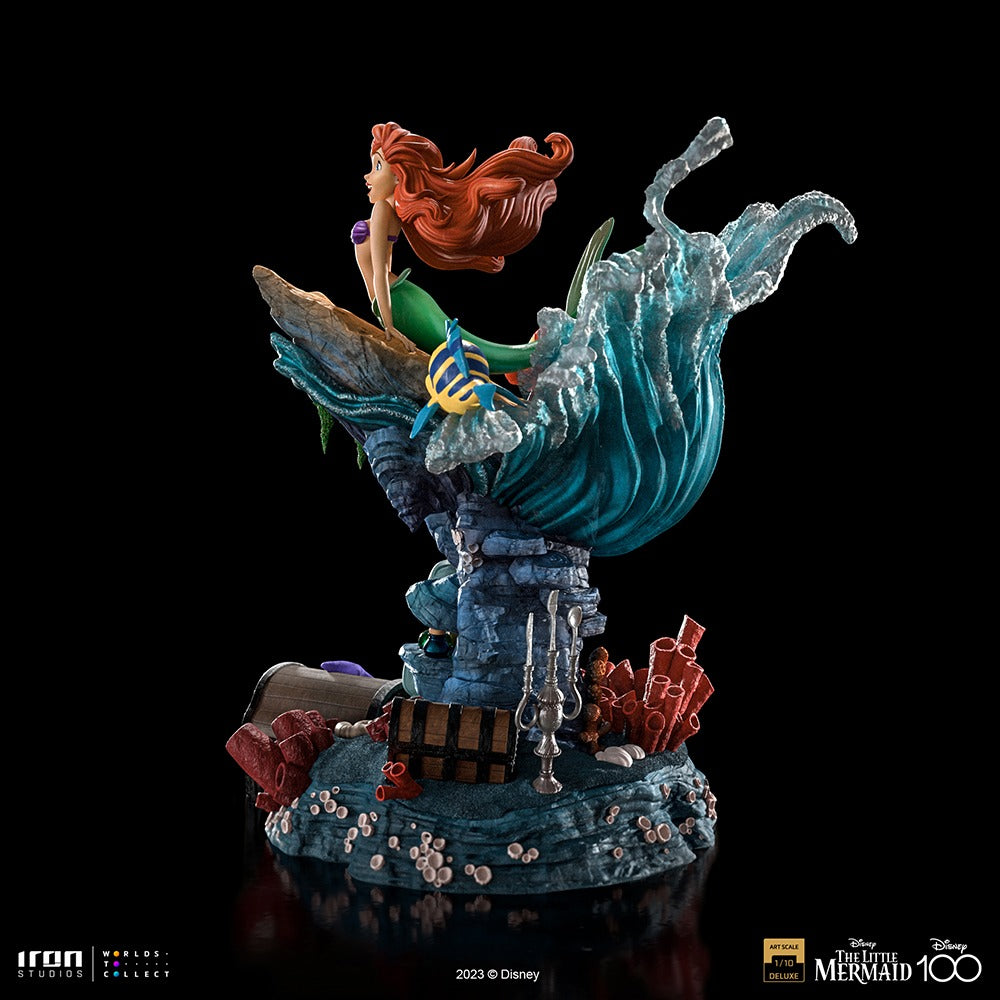 Estátua Pequena Sereia Deluxe - Disney 100Th - Pequena Sereia - Art Scale 1/10 - Iron Studios