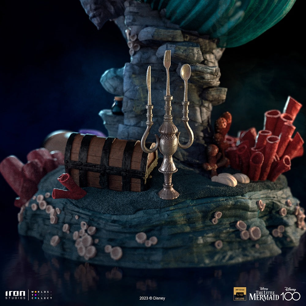 Estátua Pequena Sereia Deluxe - Disney 100Th - Pequena Sereia - Art Scale 1/10 - Iron Studios