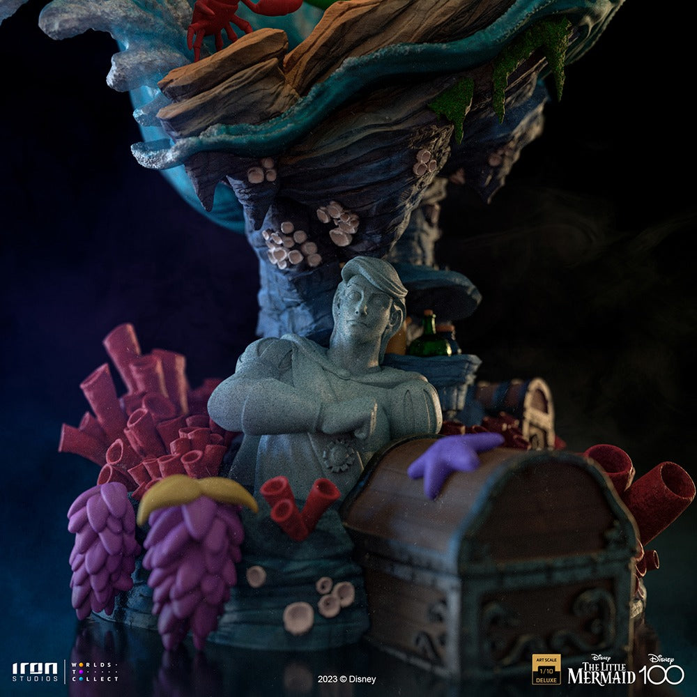 Estátua Pequena Sereia Deluxe - Disney 100Th - Pequena Sereia - Art Scale 1/10 - Iron Studios