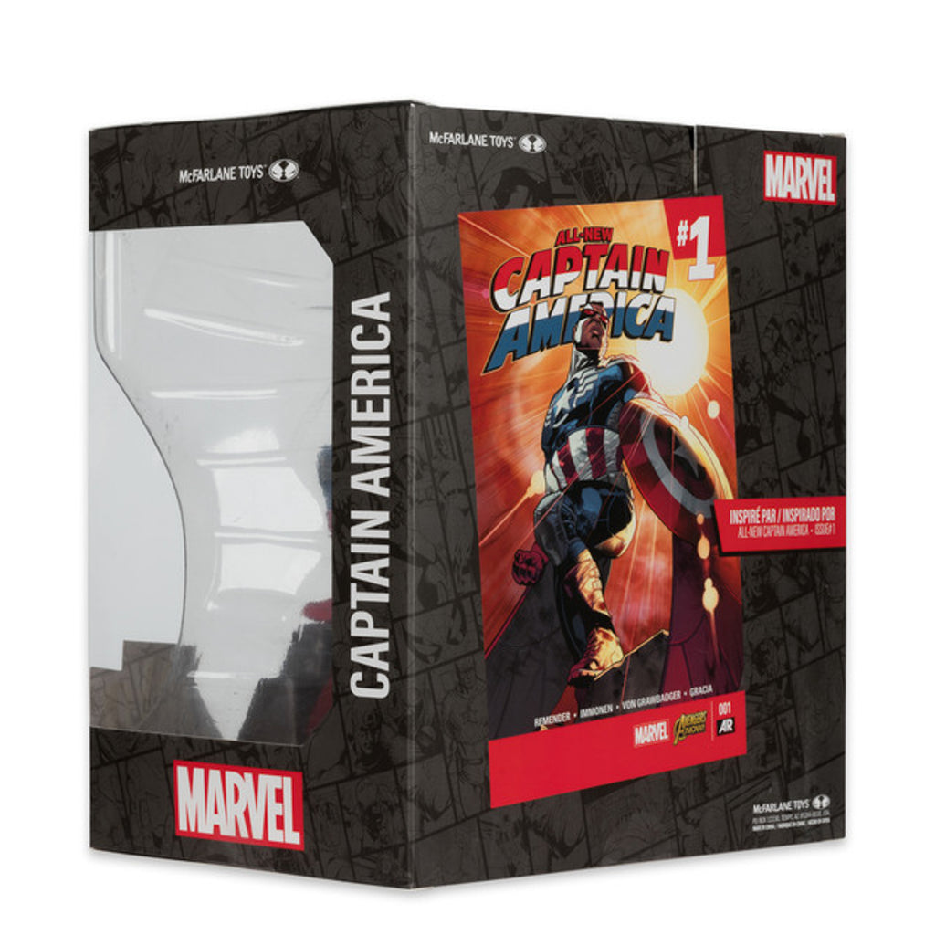 Estátua Captain America Sam Wilsom - Marvel - Marvel Collection 1/10 Scale - McFarlane