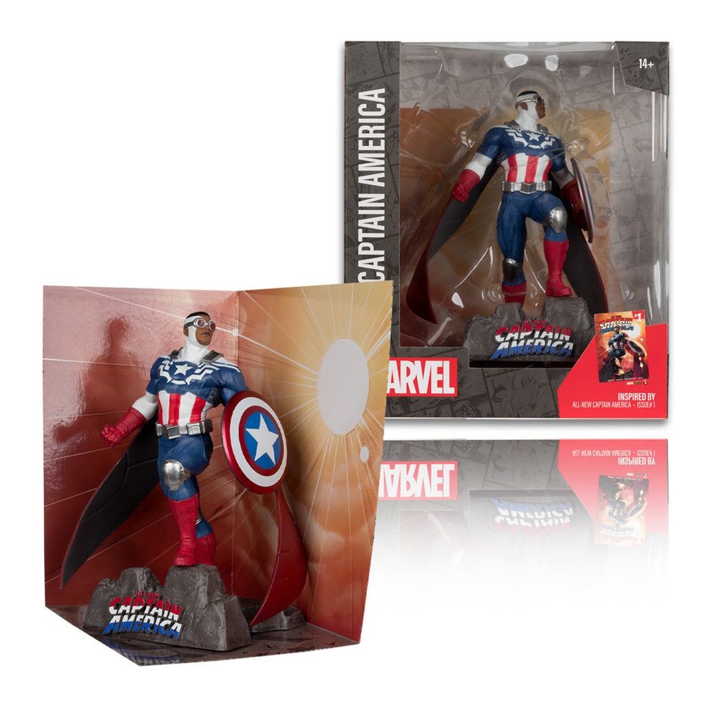 Estátua Captain America Sam Wilsom - Marvel - Marvel Collection 1/10 Scale - McFarlane