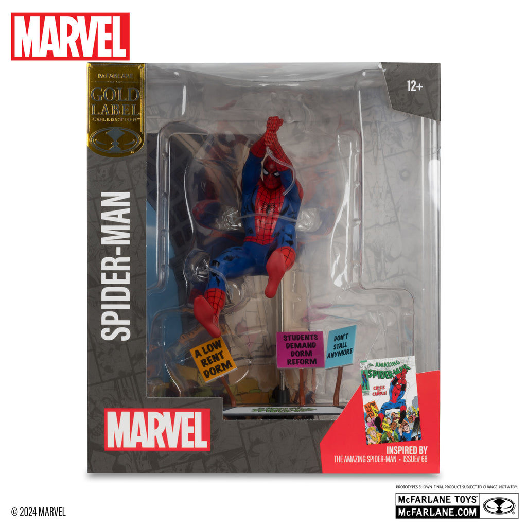 Estátua Spider-Man Gold Label - Marvel Comics - 1/10 Scale - McFarlane