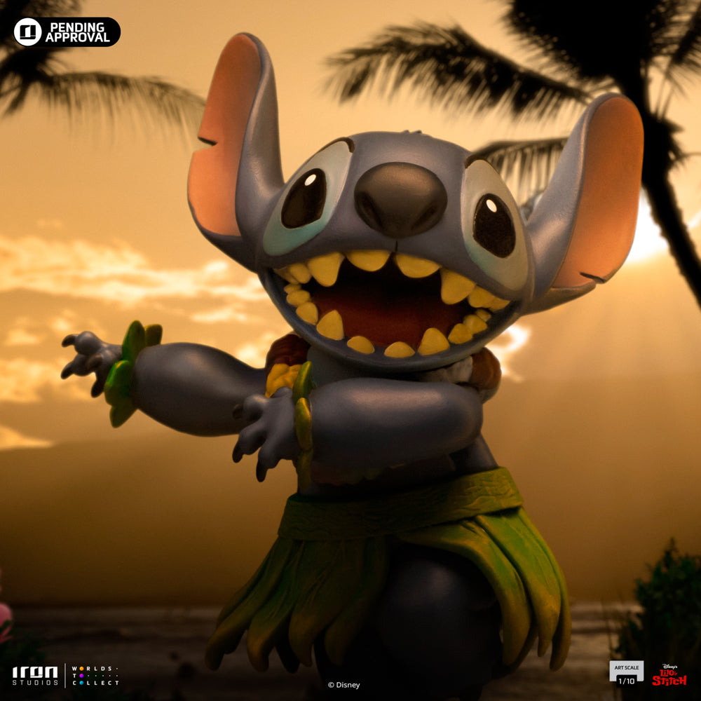 Estátua Stitch Hula - Disney Classics - Art Scale 1/10 - Iron Studios