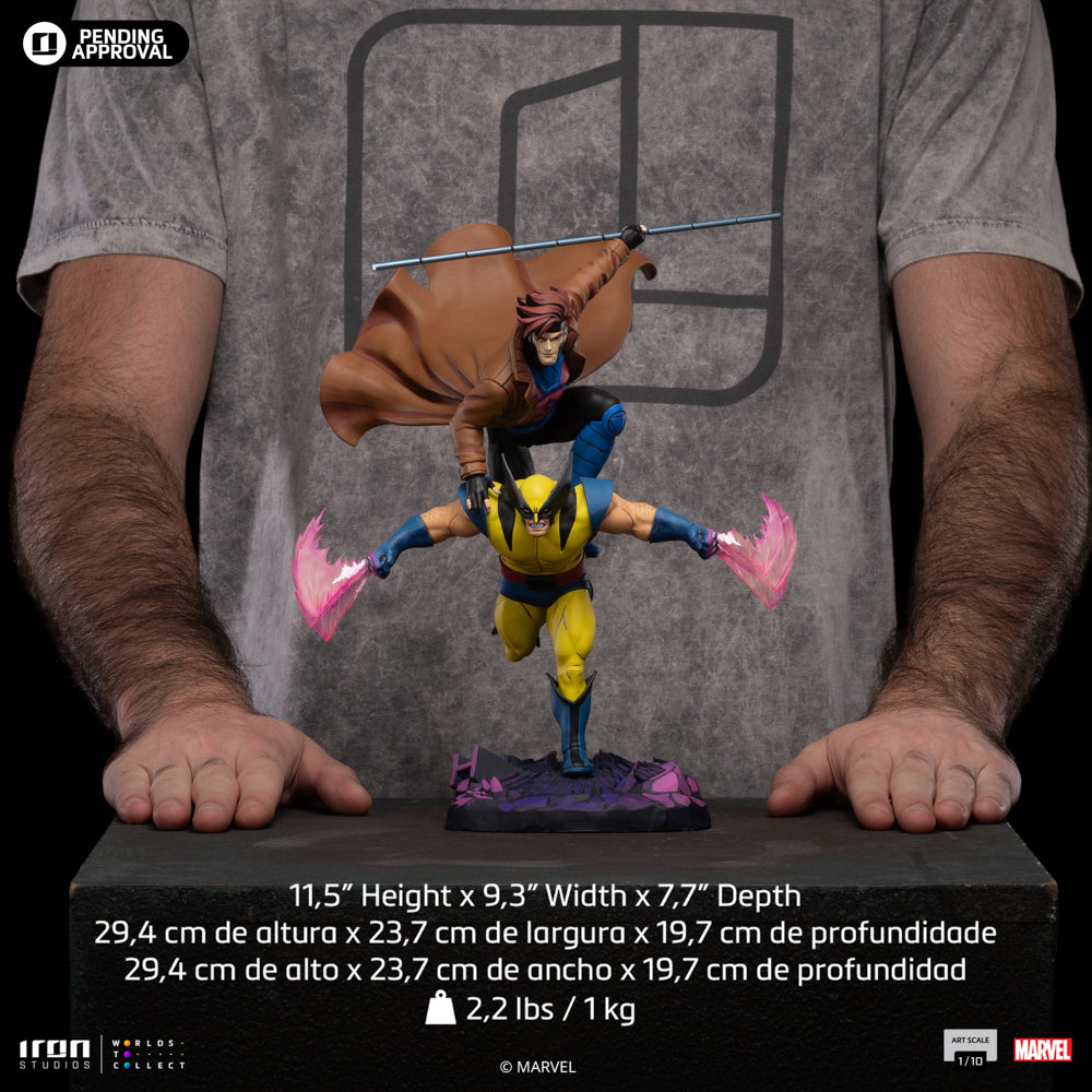 Estátua Wolverine e Gambit - X-Men 97 - Art Scale 1/10 - Iron Studios