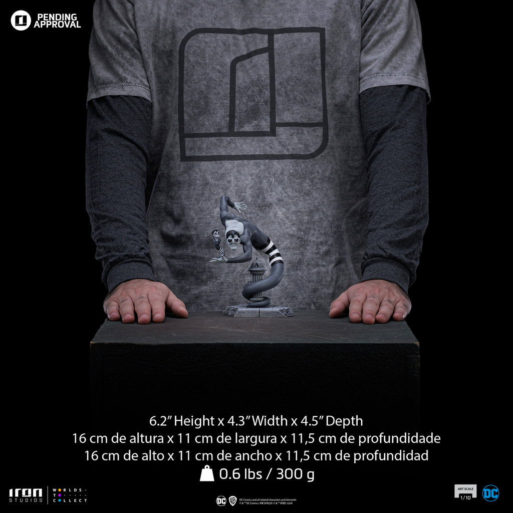 Estátua Plastic Man (B&W) Exclusive - DC Comics Series #9 - Art Scale 1/10 - Iron Studios