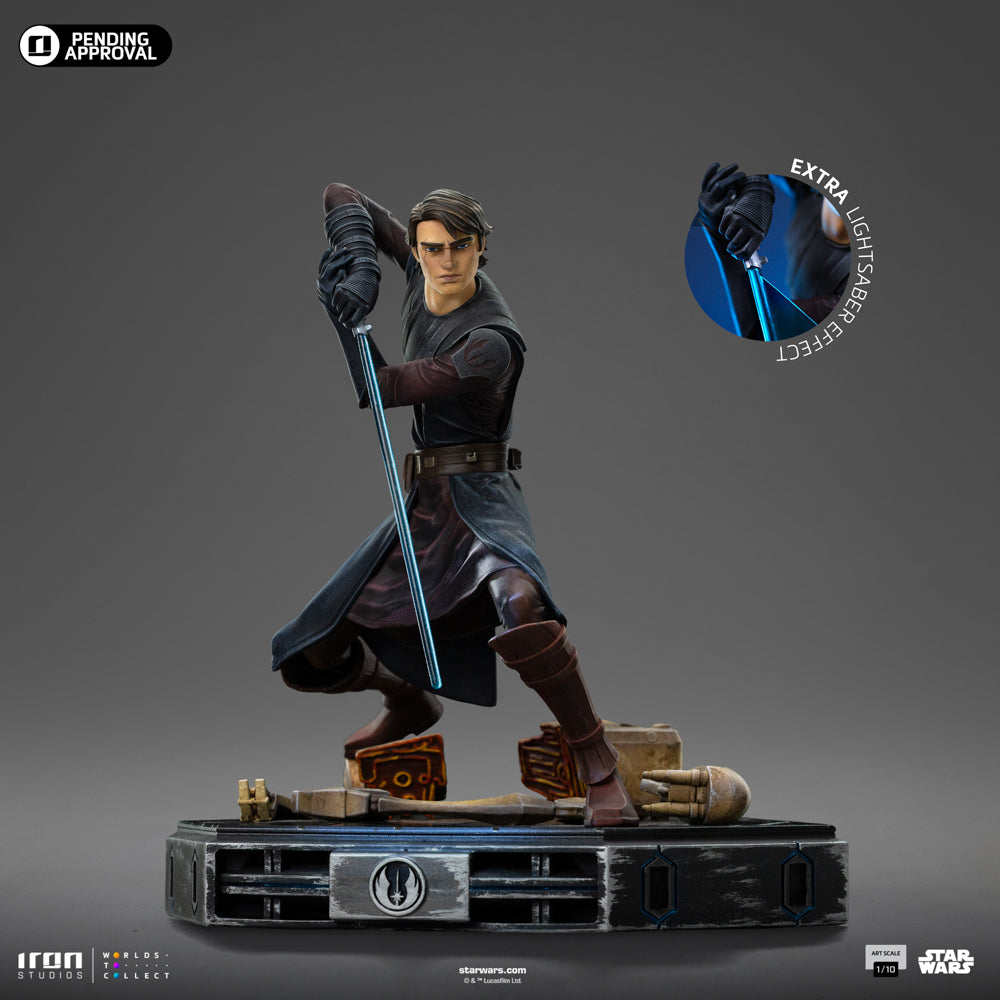 Estátua Anakin Skywalker - Star Wars: Clone Wars - Art Scale 1/10 - Iron Studios