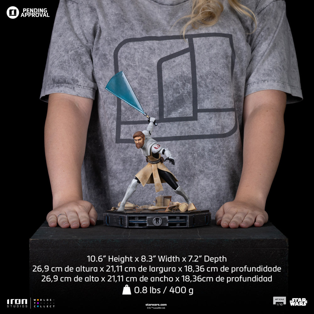 Estátua Obi-Wan Kenobi - Star Wars: Clone Wars - Art Scale 1/10 - Iron Studios