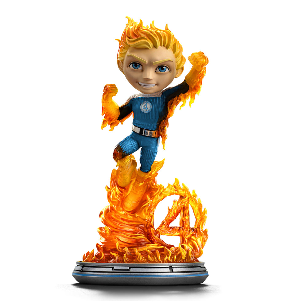 Estátua Tocha Humana (Blue Suit Variant) - Fantastic Four - Minico - Iron Studios