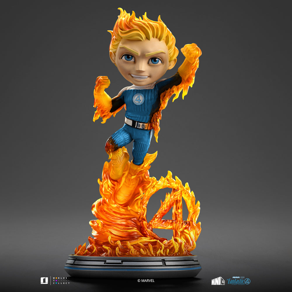 Estátua Tocha Humana (Blue Suit Variant) - Fantastic Four - Minico - Iron Studios
