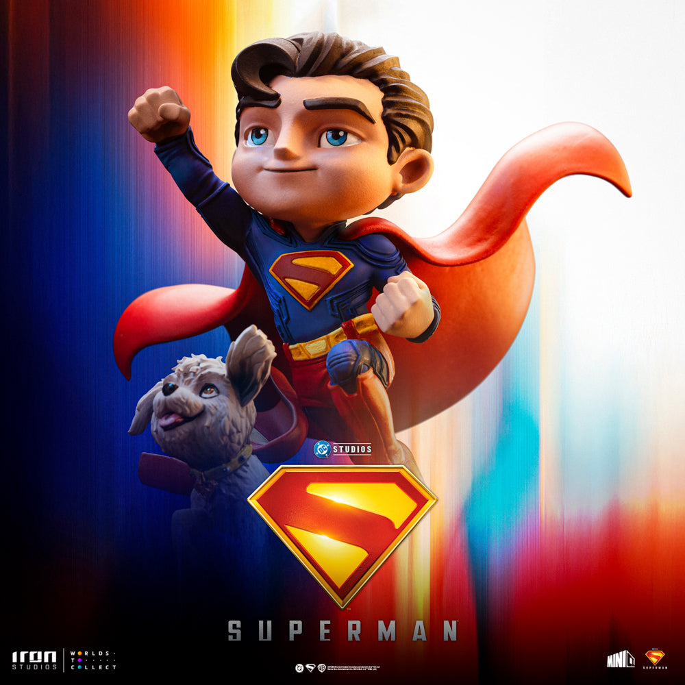 Estátua Superman e Krypto - Superman Legacy Movie - MiniCo- Iron Studios