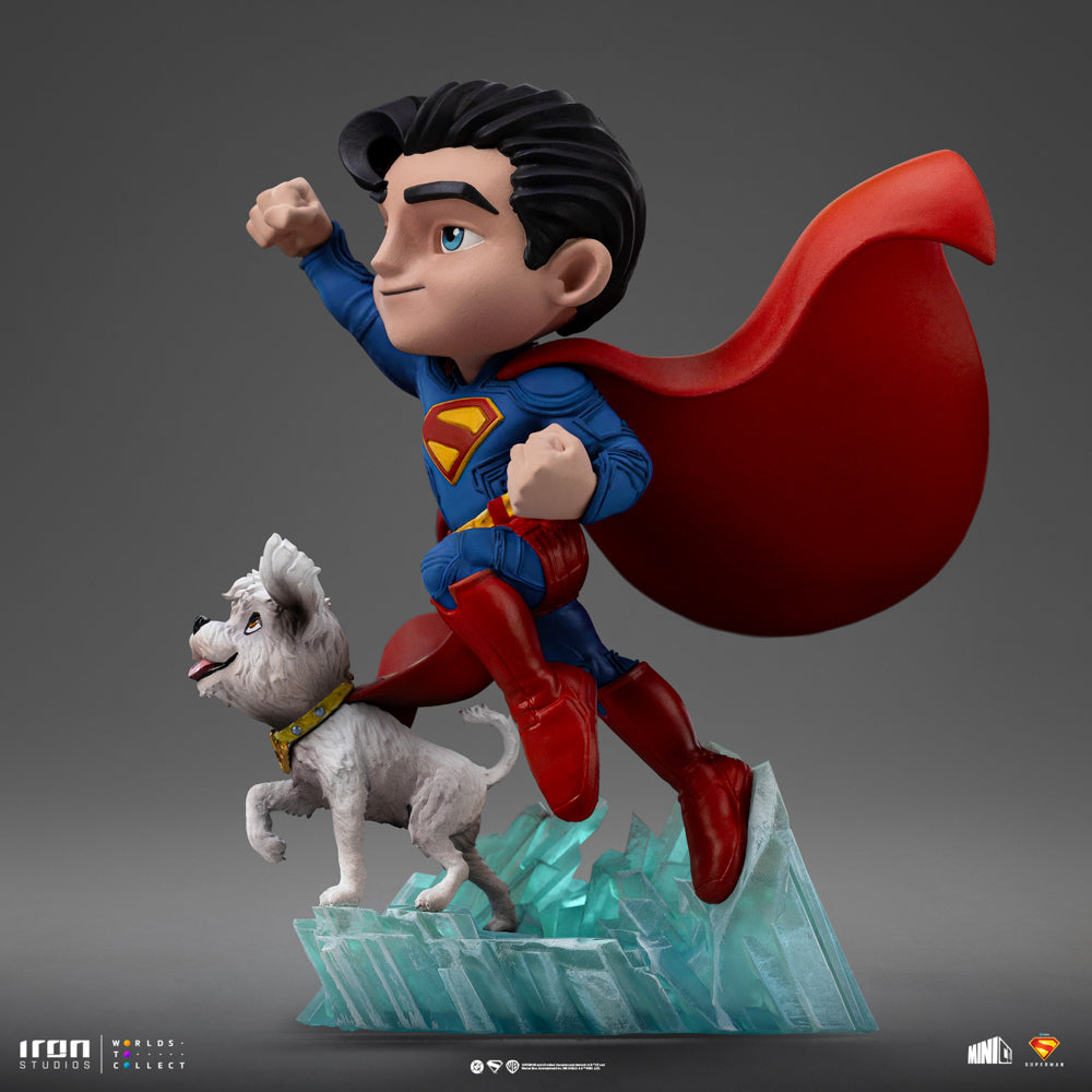 Estátua Superman e Krypto - Superman Legacy Movie - MiniCo- Iron Studios