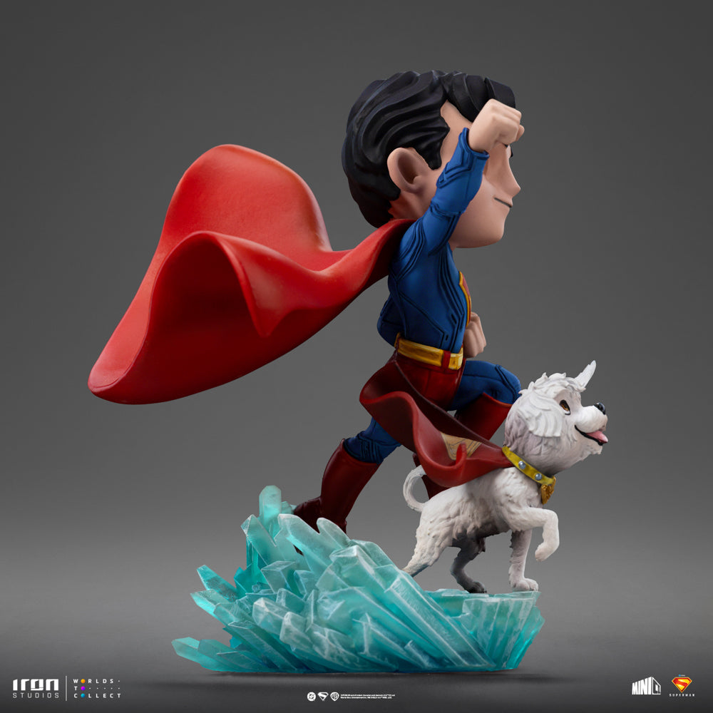 Estátua Superman e Krypto - Superman Legacy Movie - MiniCo- Iron Studios