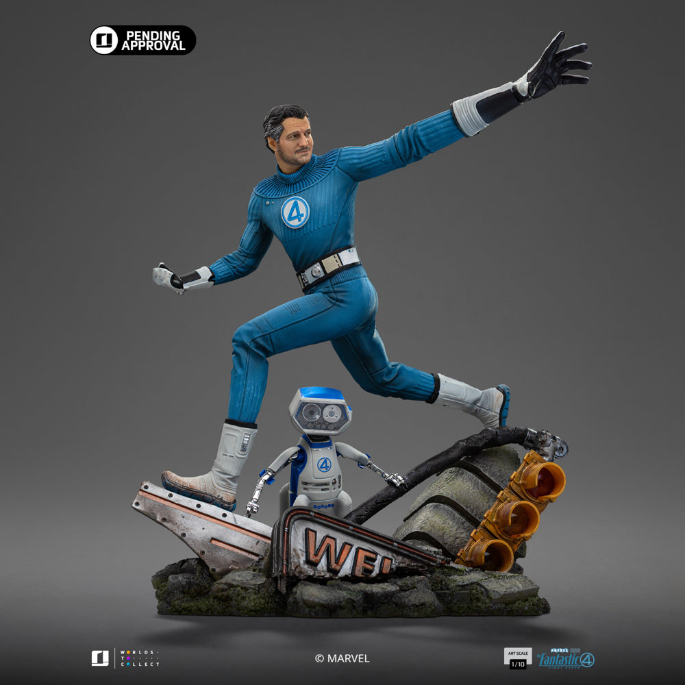 Estátua Mr. Fantastic and H.E.R.B.I.E 1/10 - Fantastic Four - Art Scale 1/10 - Iron Studios