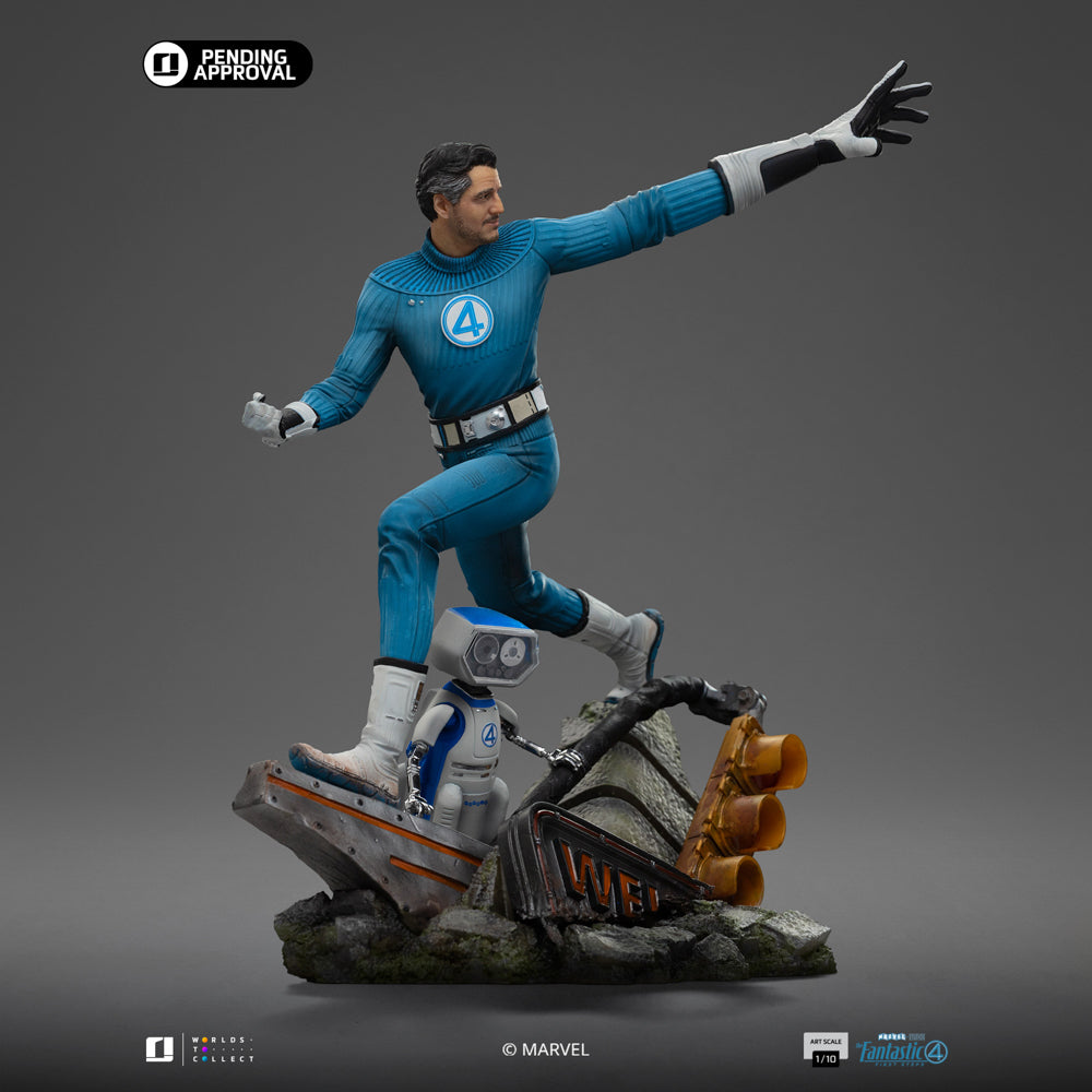 Estátua Mr. Fantastic and H.E.R.B.I.E 1/10 - Fantastic Four - Art Scale 1/10 - Iron Studios