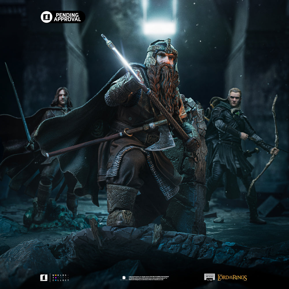 Estátua Gimli Unleashed - The Lord of the Rings - Art Scale 1/10 - Iron Studios