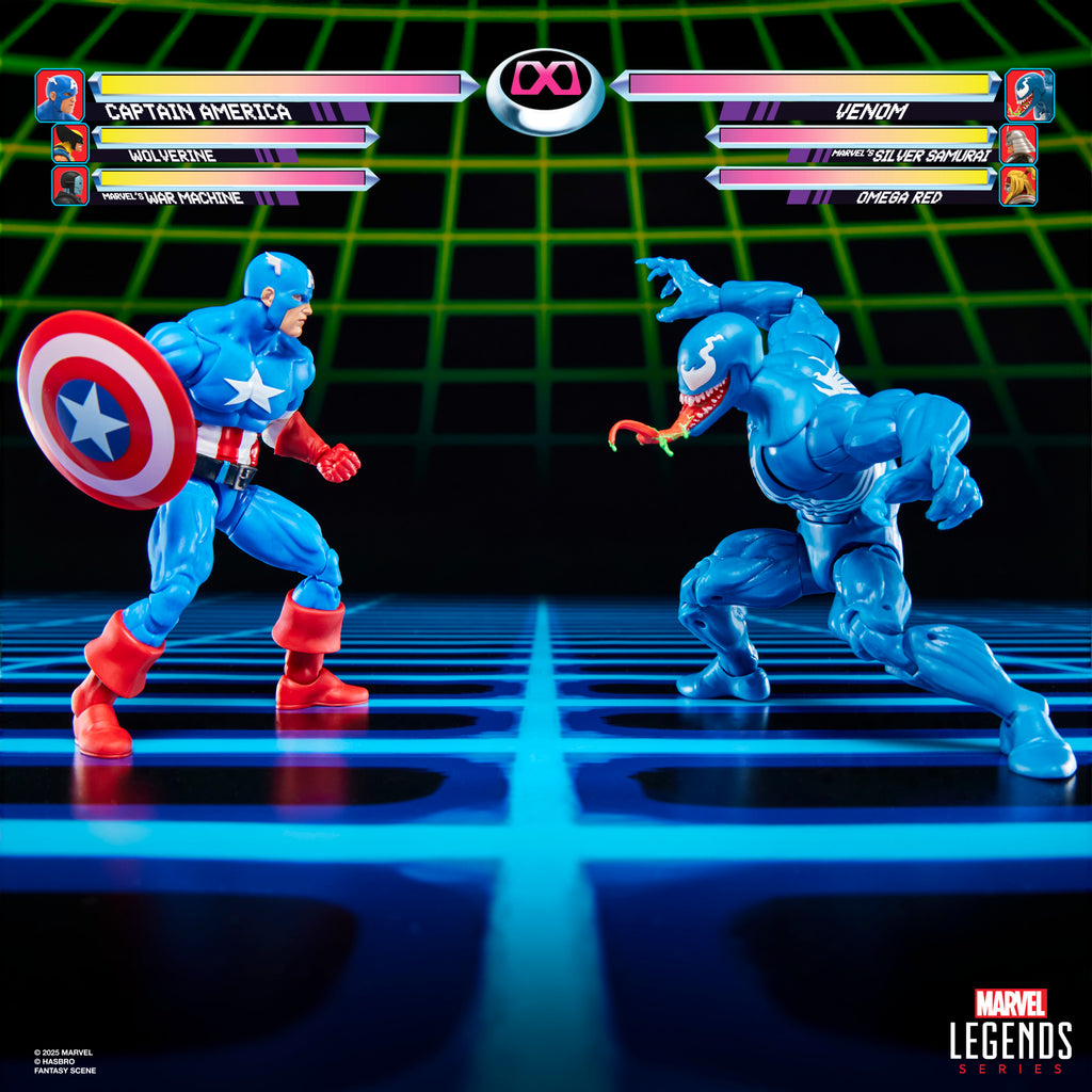 Figura Captain America Vs Venom  - Marvel - Marvel Legends Series Gamerverse - Hasbro