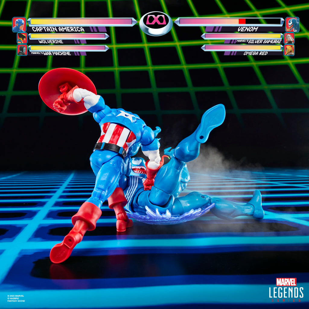 Figura Captain America Vs Venom  - Marvel - Marvel Legends Series Gamerverse - Hasbro