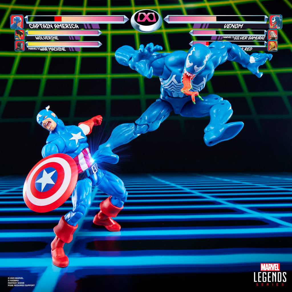 Figura Captain America Vs Venom  - Marvel - Marvel Legends Series Gamerverse - Hasbro