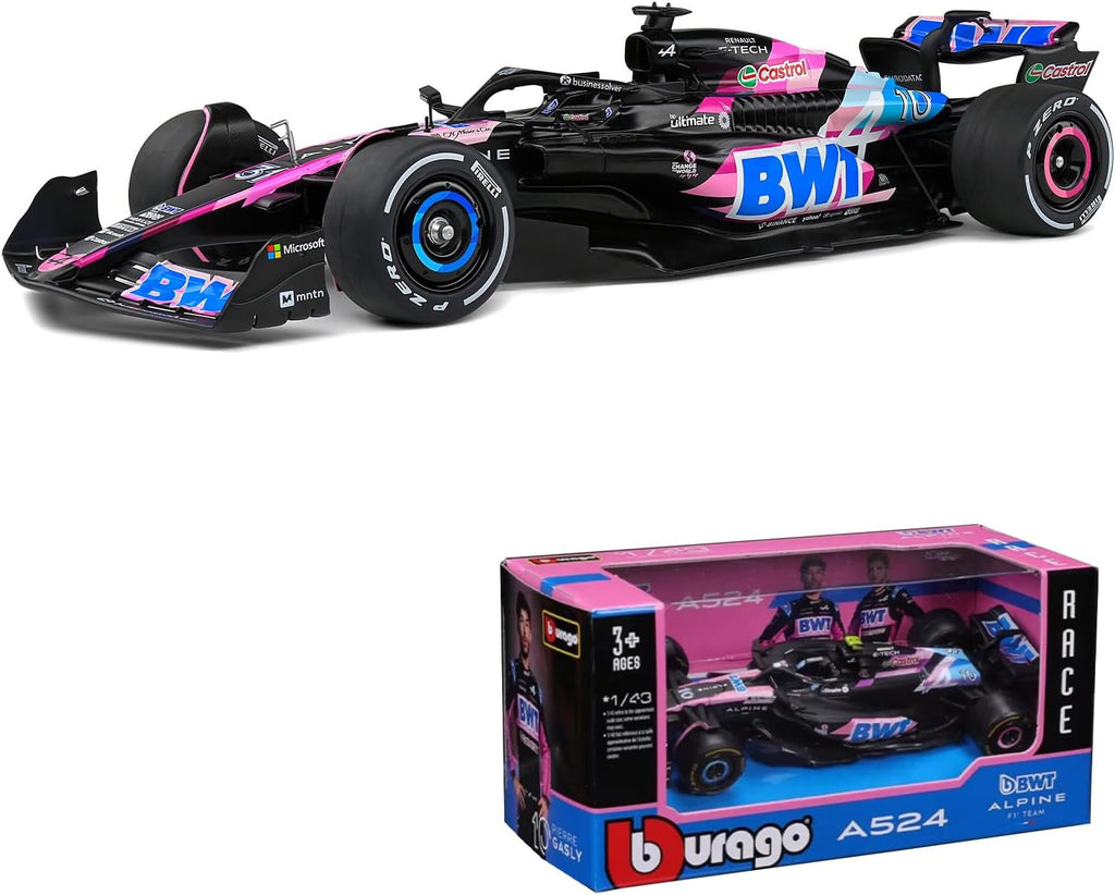 F1 ALPINE BWT TEAM A524 2024 GASLY 10 COM PILOTO - 1/43 - Burago