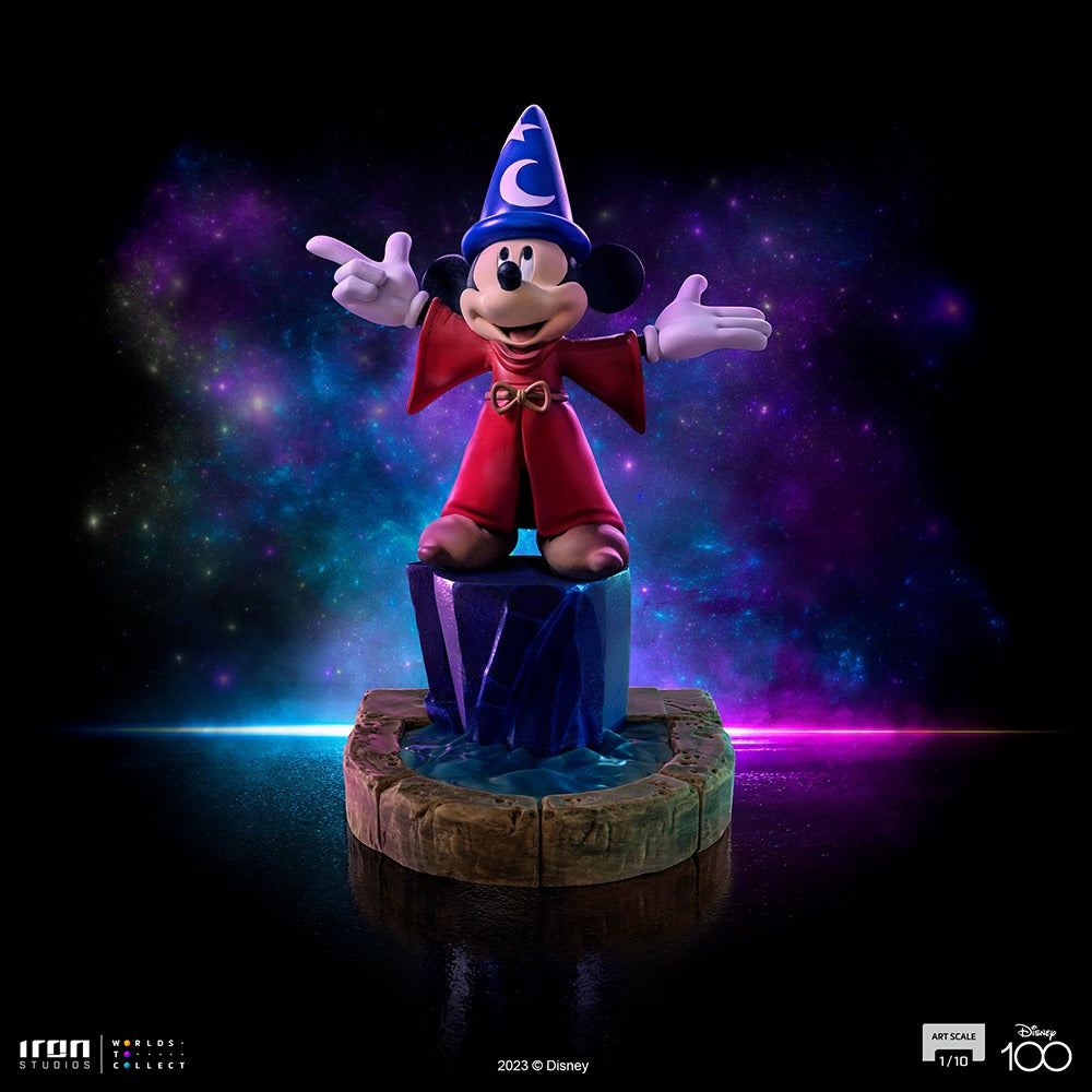Estátua Mickey - Disney 100th - Fantasia - Art Scale 1/10  - Iron Studios
