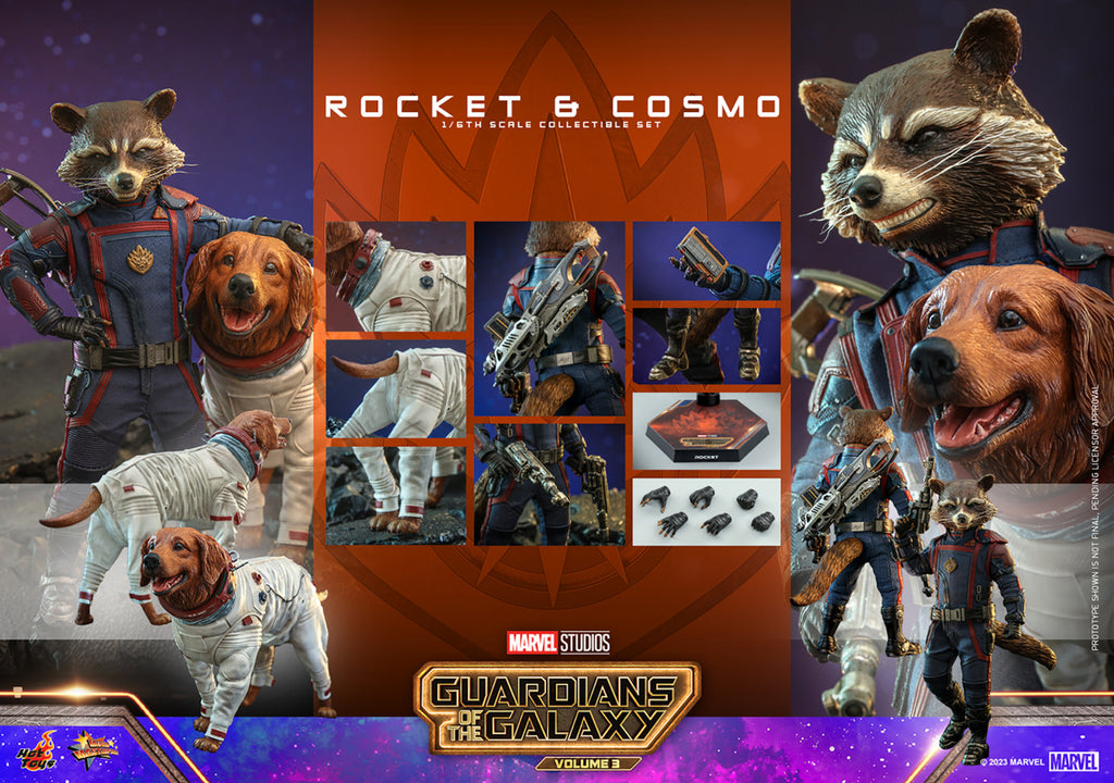 Figura Rocket and Cosmo - Marvel - Sixth Scale - Hot Toys