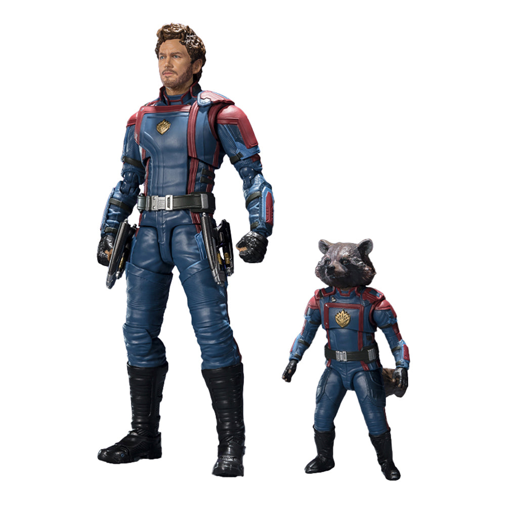 Figura Senhor das Estrelas e Rocket Raccoon - Guardiões da Galaxia vol 3 - S.H.Figuarts - Bandai