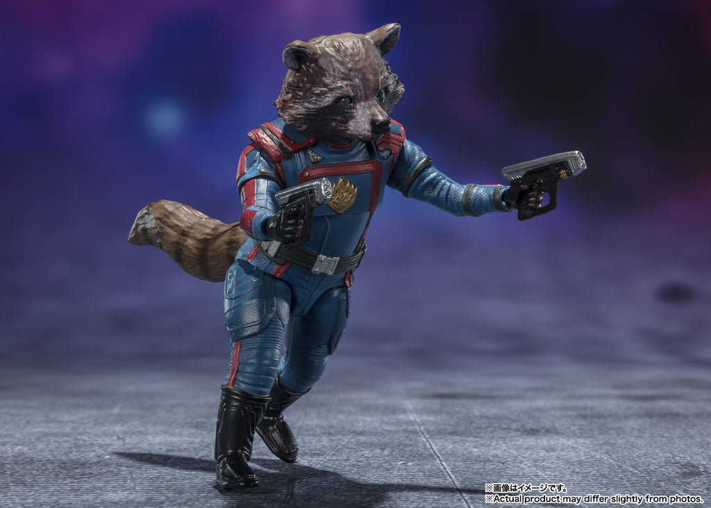 Figura Senhor das Estrelas e Rocket Raccoon - Guardiões da Galaxia vol 3 - S.H.Figuarts - Bandai