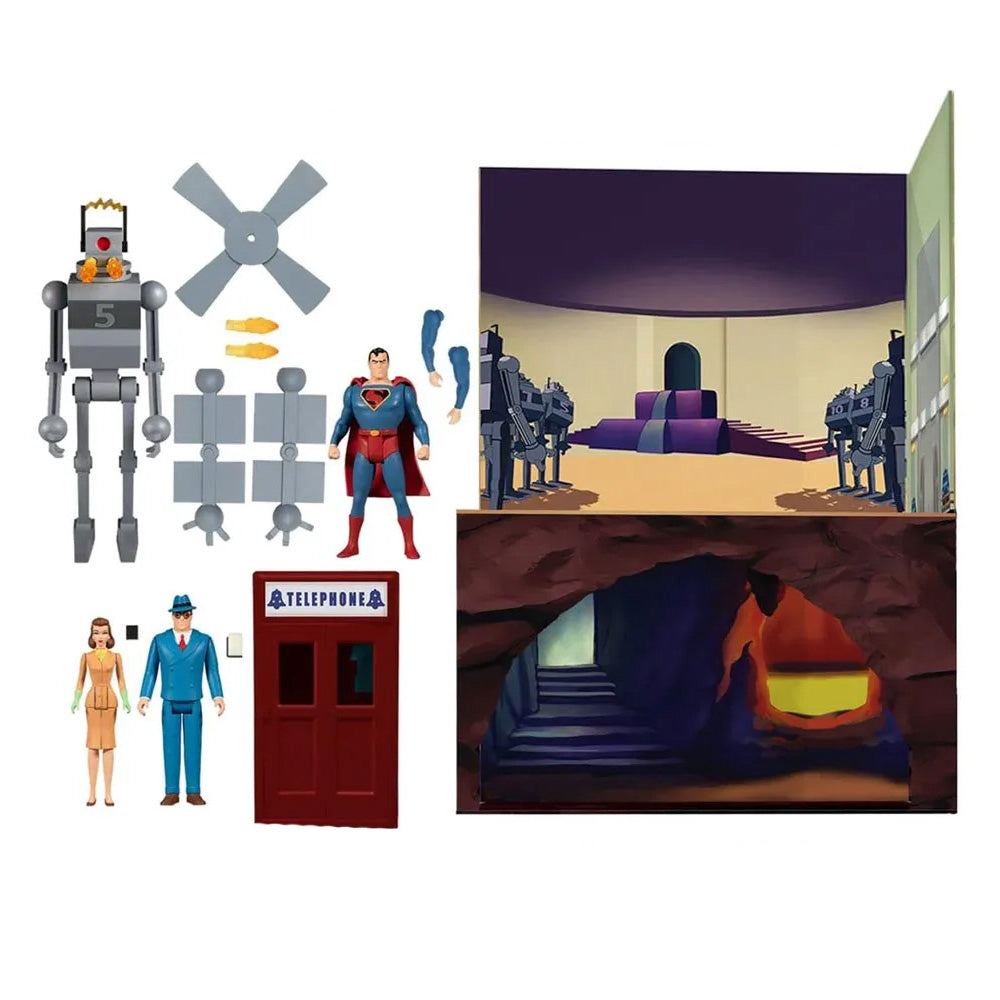 Figura Super Homem The Mechanical Monsters 1941 - DC Comics - Deluxe Boxed Set - Mezco