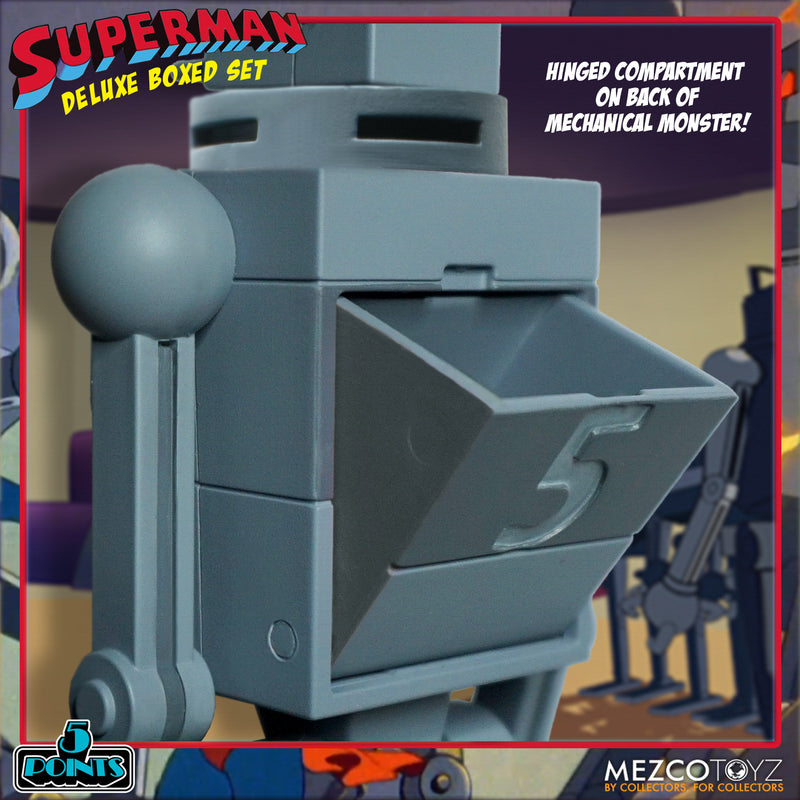 Figura Super Homem The Mechanical Monsters 1941 - DC Comics - Deluxe Boxed Set - Mezco