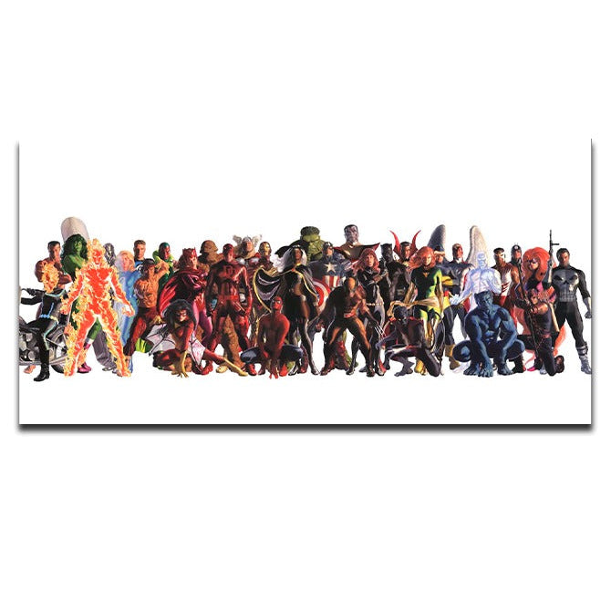 Marvel Heroes Autografado Sem Frame - Alex Ross - Paper - Fine Art