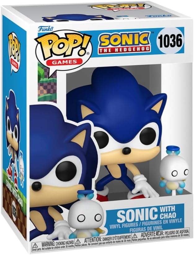 ESTÁTUA SONIC E CHAO 1036 - SONIC THE HEDGEHOG - POP! - FUNKO