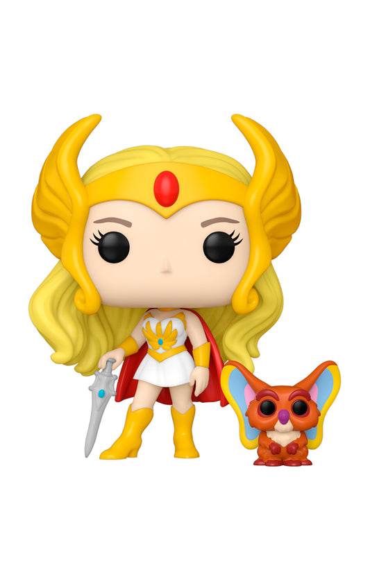 ESTÁTUA SHE-RA E CORUJITO 1800 - SHE-RA 40 ANOS - POP! - FUNKO