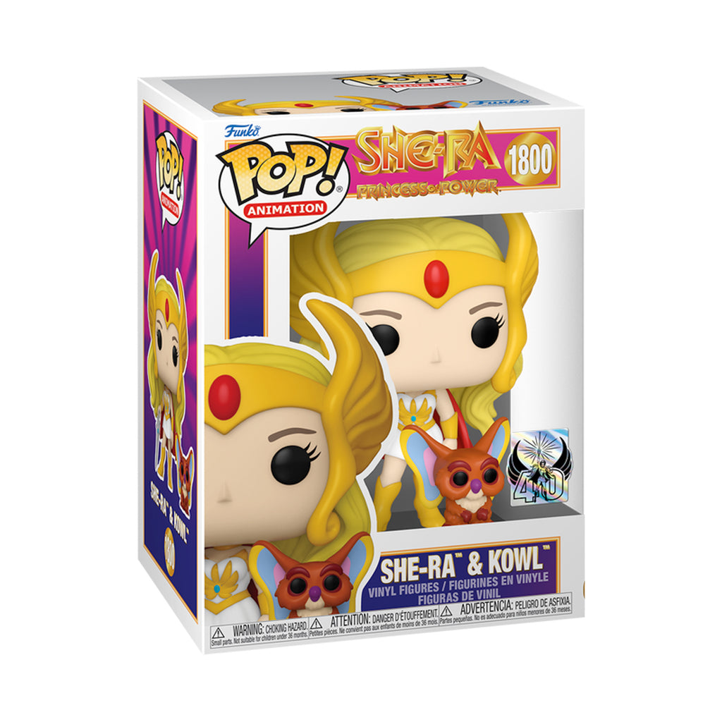 ESTÁTUA SHE-RA E CORUJITO 1800 - SHE-RA 40 ANOS - POP! - FUNKO
