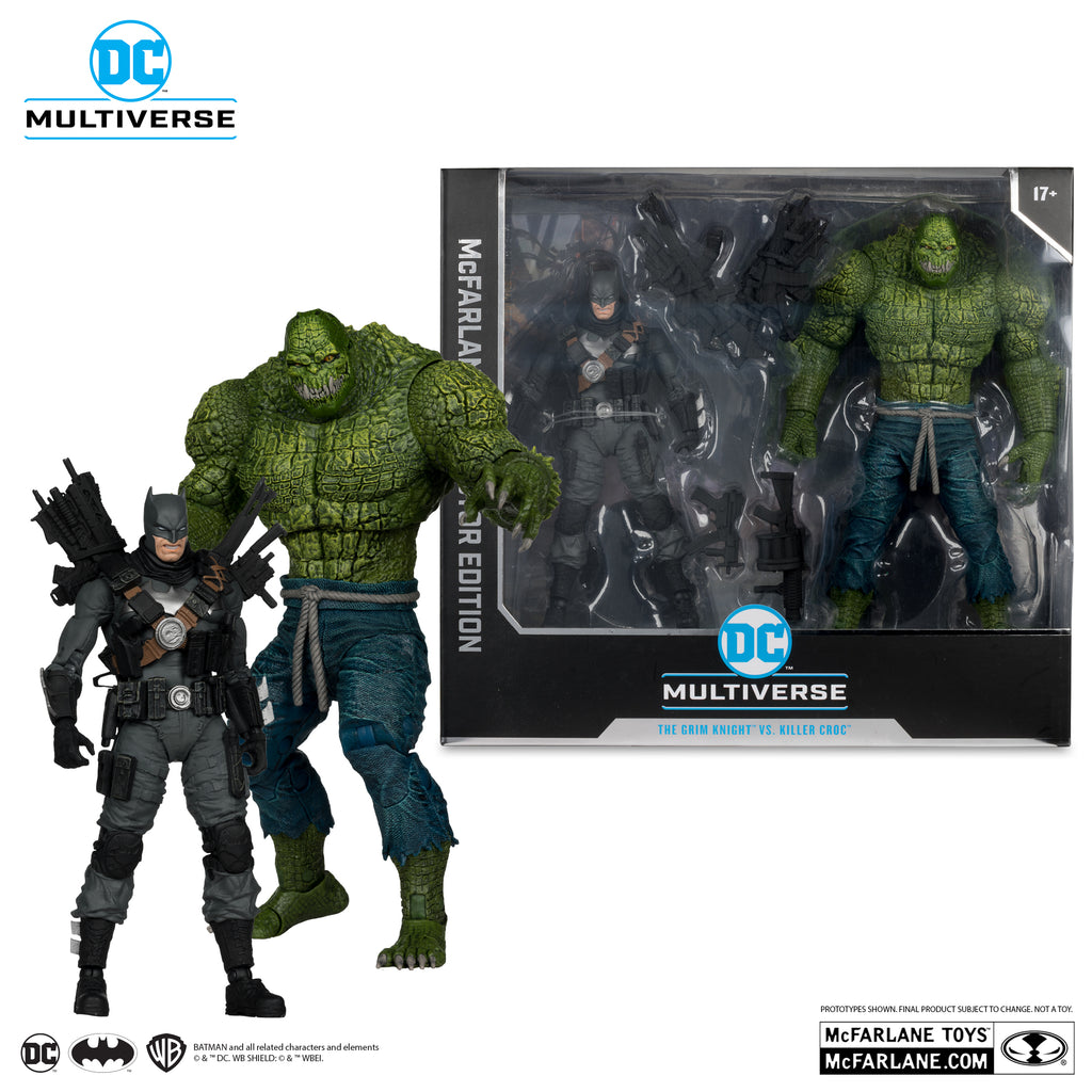 Figura The Grim Knight vs Killer Croc (Dark Multiverse) - DC Comics - 7 Scale - McFarlane