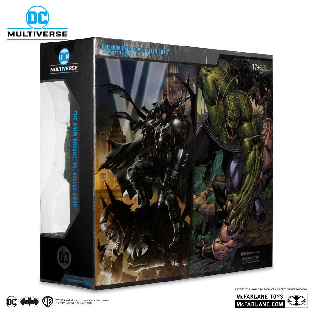 Figura The Grim Knight vs Killer Croc (Dark Multiverse) - DC Comics - 7 Scale - McFarlane