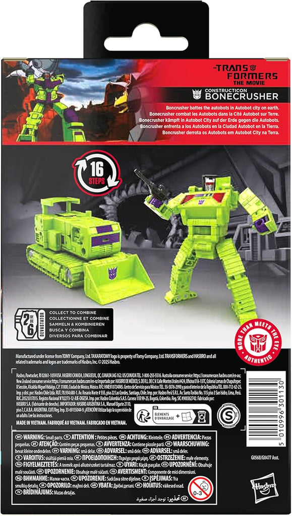 Figura Bonecrusher Constructicon Deluxe - Studios Series - Transformers The Movie - Hasbro