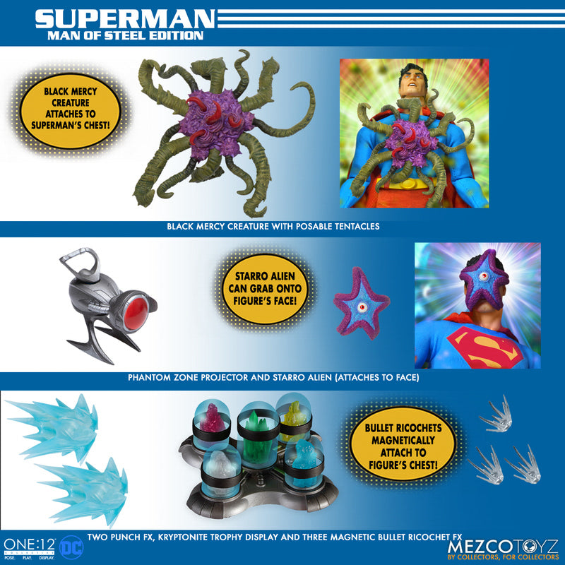 Figura Super-Homem Man of Steel Edition - DC - 1/12 Collective - Mezco